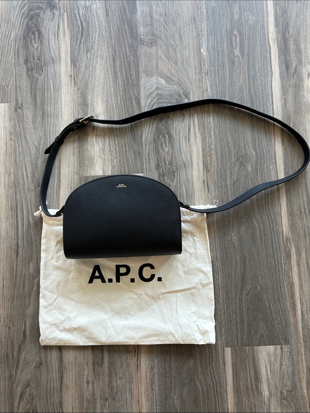 A.P.C. Demi Lune Bag in Black